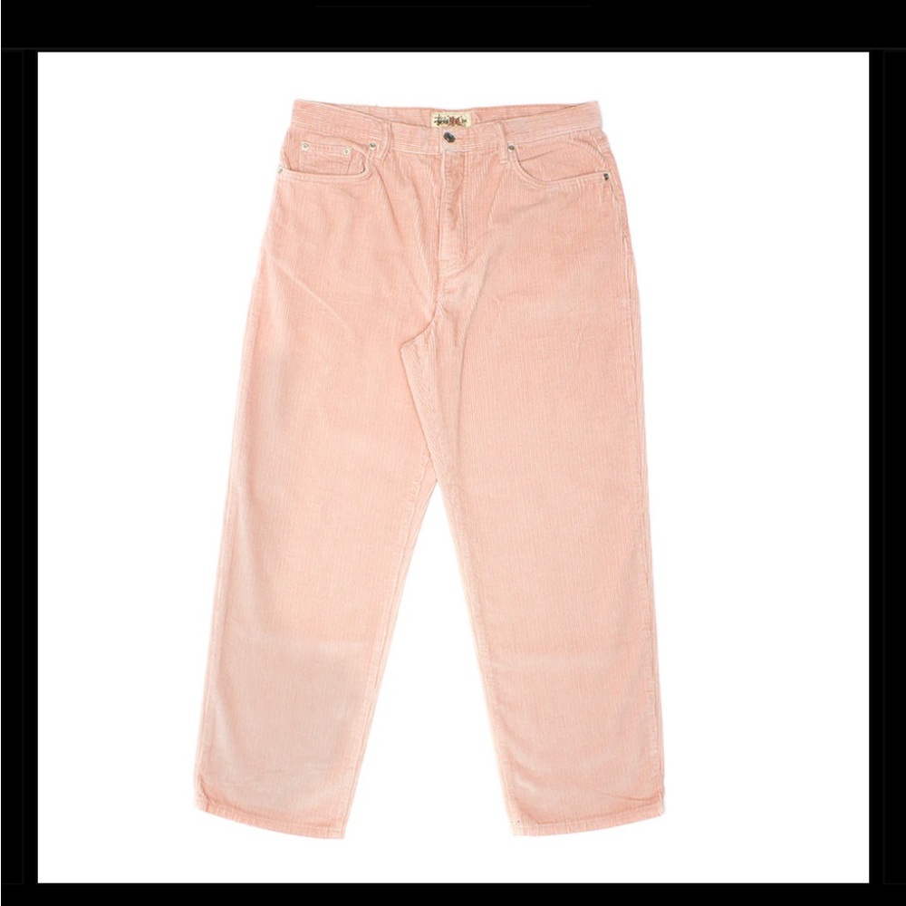 Stussy Pale Pink Corduroy Straight-Leg Pants